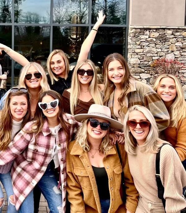 Bachelorette party on a brewery tour at the Sierra Nevada Mills River tap room