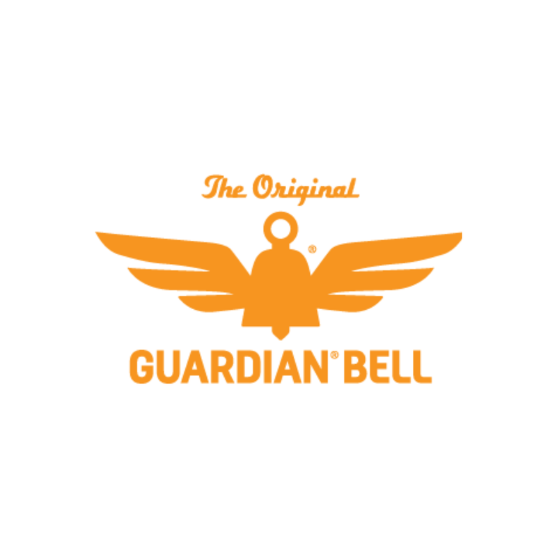 Orange Guardian Bell logo with wings, text: 