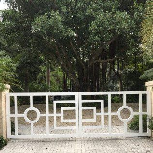 Simple White Gate Design — Naples, FL — Classified Fence and Gate