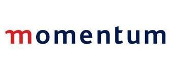 A logo for Momentum, another satisfied BlinC Corporate customer.