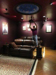 Installing In Theater Room — Norman, OK — Wade Electric