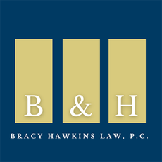 Bracy Hawkins Law, P.C. Lime Green and Blue Logo