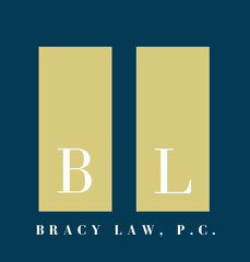 Bracy Law, P.C. Lime Green and Blue Logo