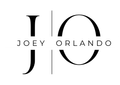 A black and white logo for joey orlando