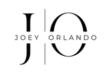 A black and white logo for joey orlando