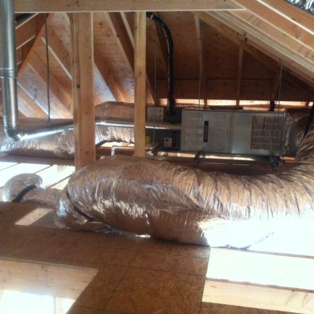 A Furnace Installation in Progress in a home in the Bohemia, NY Area