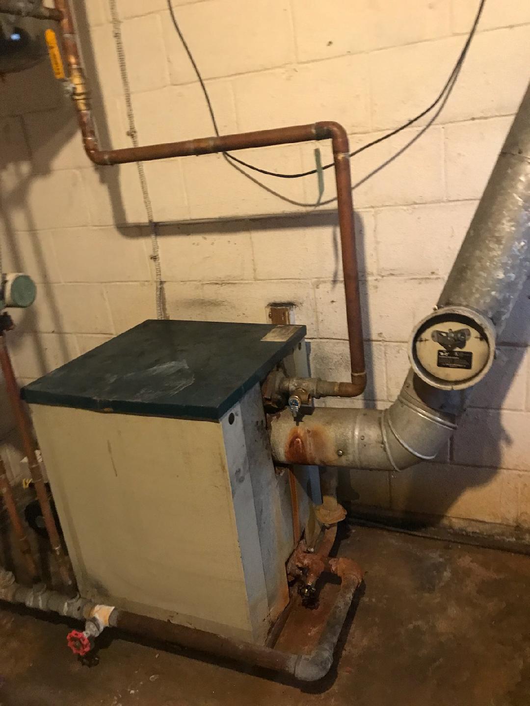 Boiler Before — Westernport, MD — Apex Heating and Cooling Inc