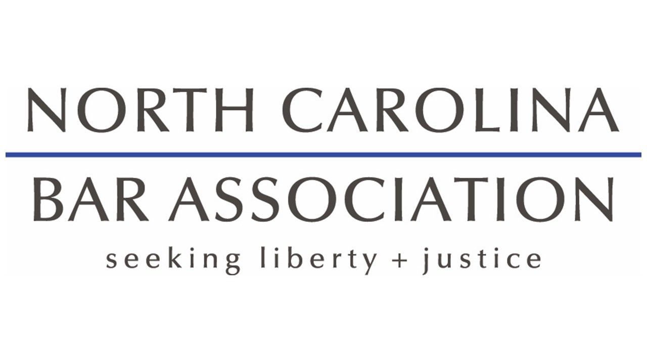 The north carolina bar association logo is seeking liberty and justice.