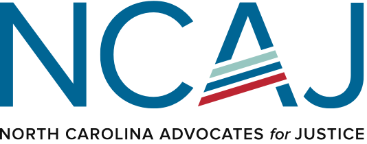The logo for north carolina advocates for justice.