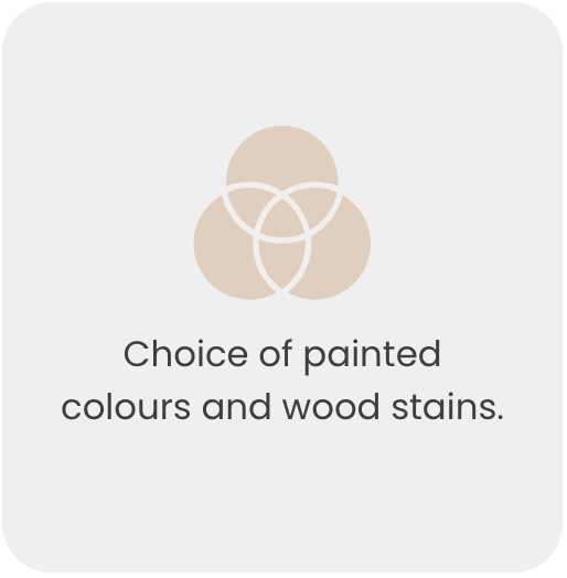 painted colours and wood stains