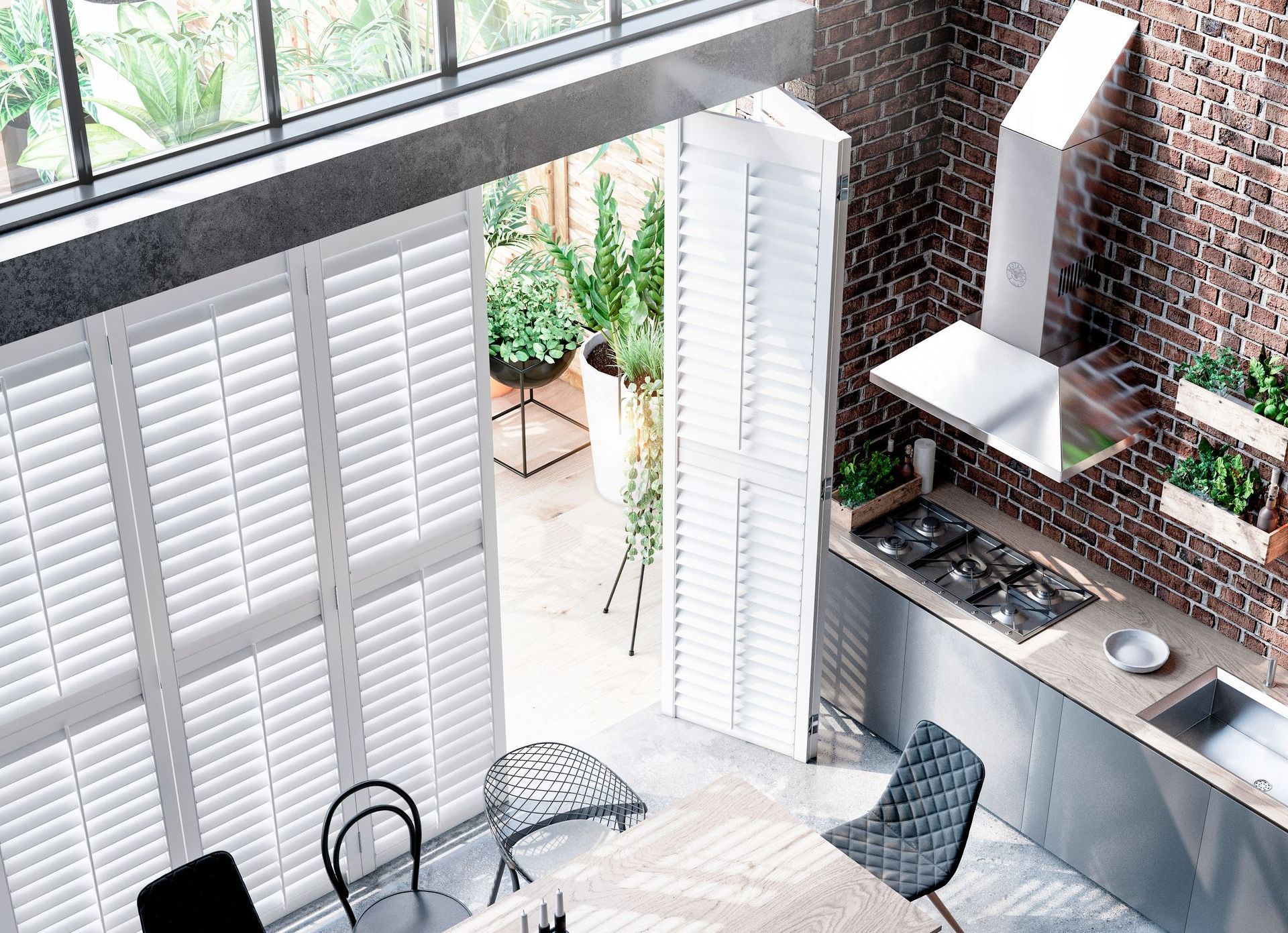 Made-to-measure Tracked Shutters