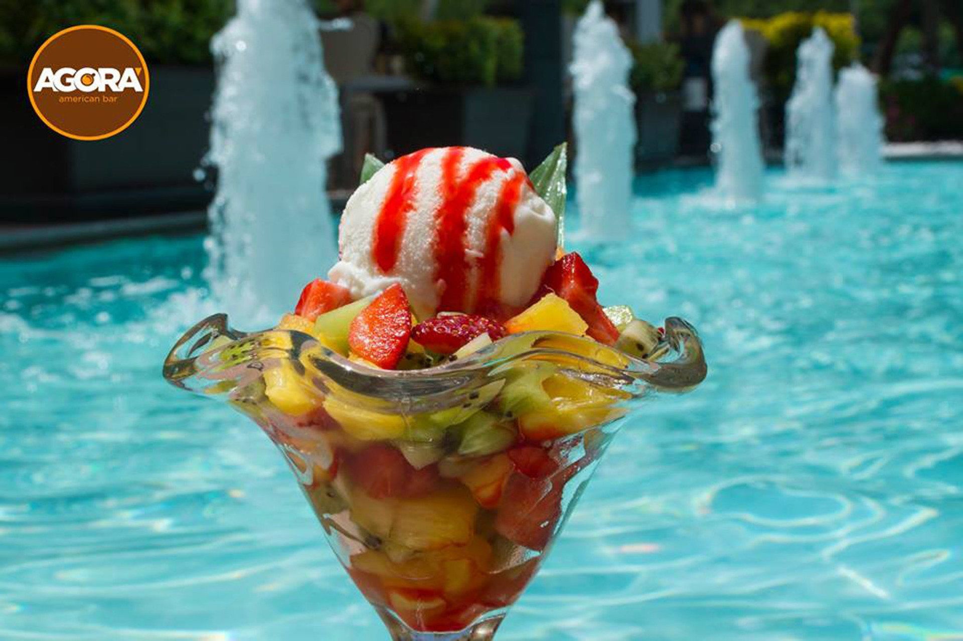 Coppa di macedonia con gelato