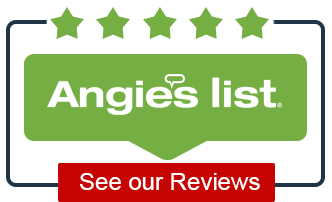 The logo for angie 's list says `` see our reviews ''.