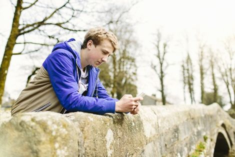 a boy thinking