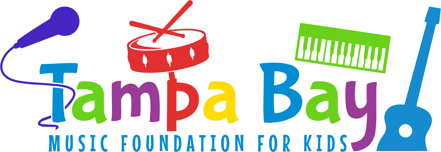 the logo for the tampa bay music foundation for kids