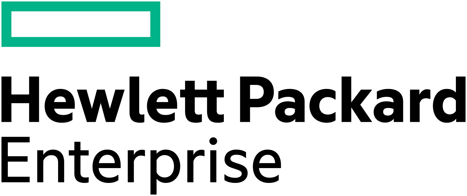 The hewlett packard enterprise logo is on a white background.