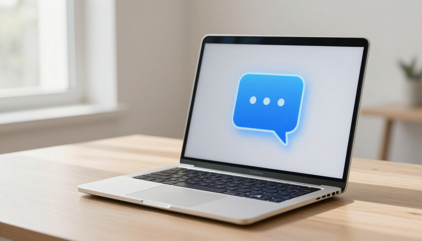 An AI Chat Bot icon on a computer screen representing small business automation.