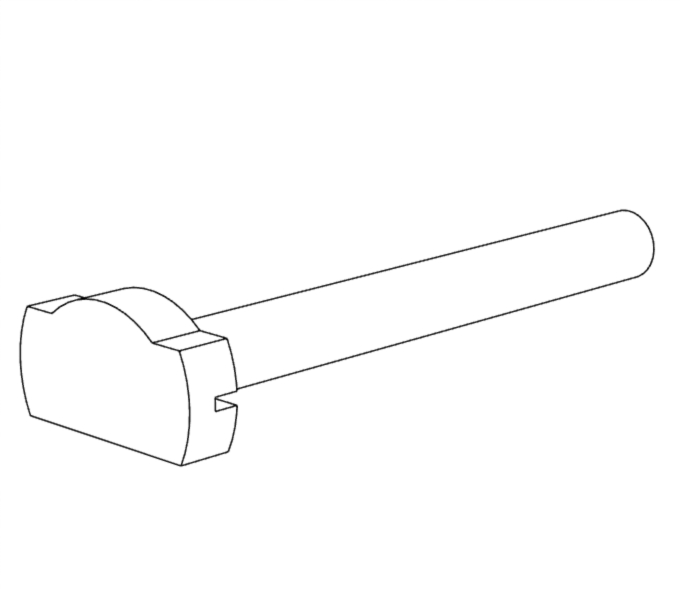 Anschlagstopfen drehbar Poly, transparent - Paar