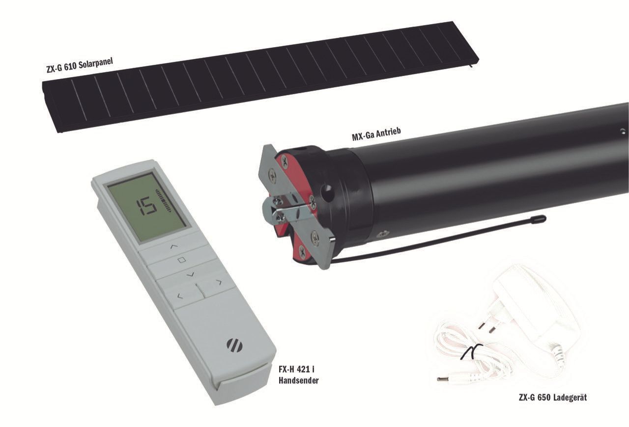 Set Motor-Solarpanel und Handsender