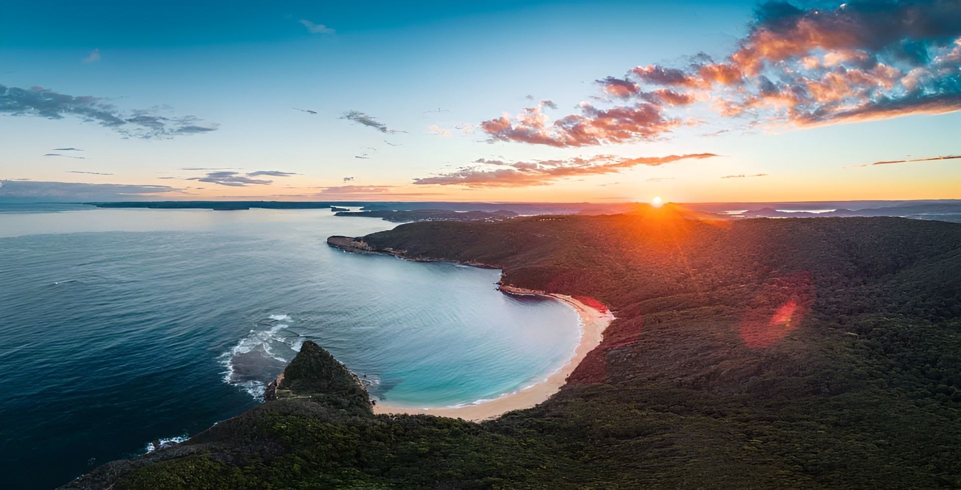 Sunrise Over a Secluded Bay With Turquoise Water — Tempshift Pool Heating in Gosford, NSW