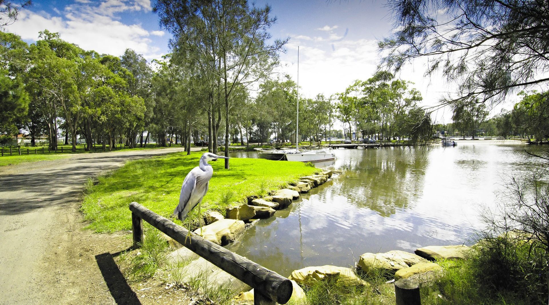 A Pond With Trees and a Grassy Area in a Park — Tempshift Pool Heating in Lake Macquarie, NSW