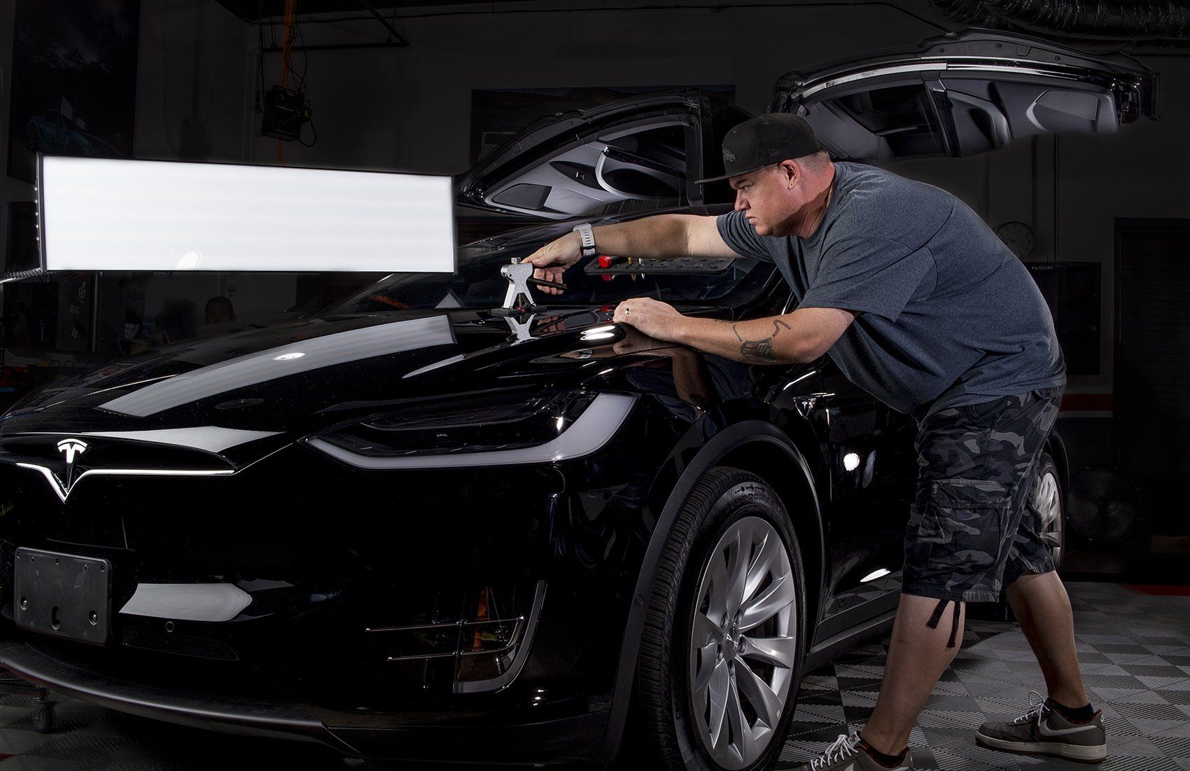 Tesla paintless door dent removal San Diego