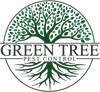 Green tree logo with a tree outline in green, the text