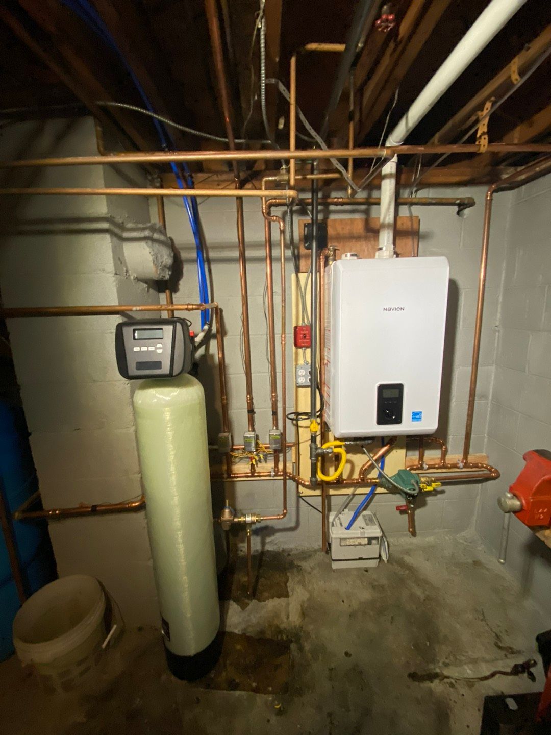 Boiler and water heater in the basement - Lafayette, NJ | Clear Water Solutions