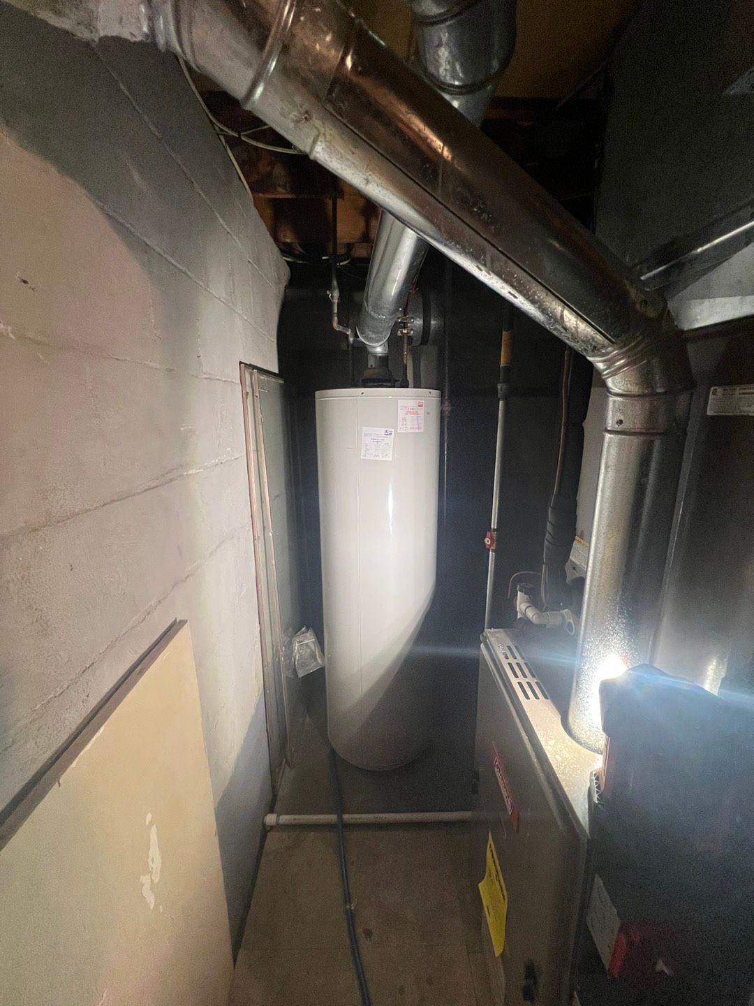 Water heater on a dark room - Lafayette, NJ | Clear Water Solutions