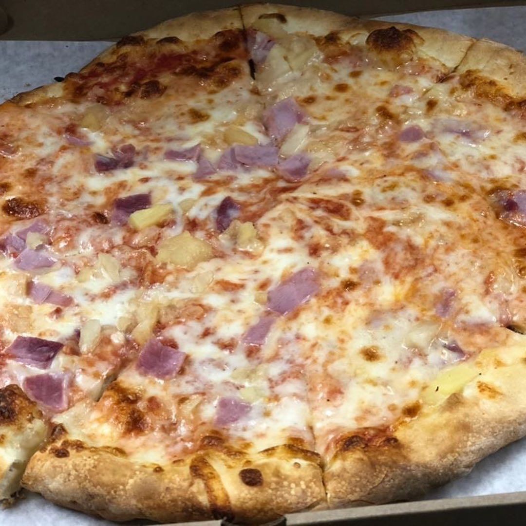 Pizza with Ham — Durham, NC — Pulcinella's Italian Restaurant