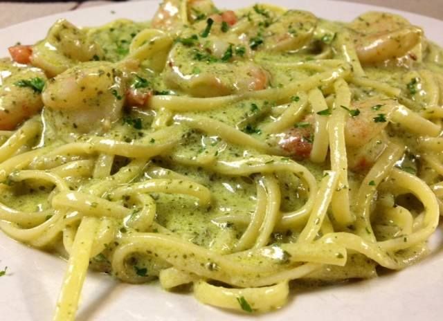 Pasta with Creamy Pesto Sauce — Durham, NC — Pulcinella's Italian Restaurant