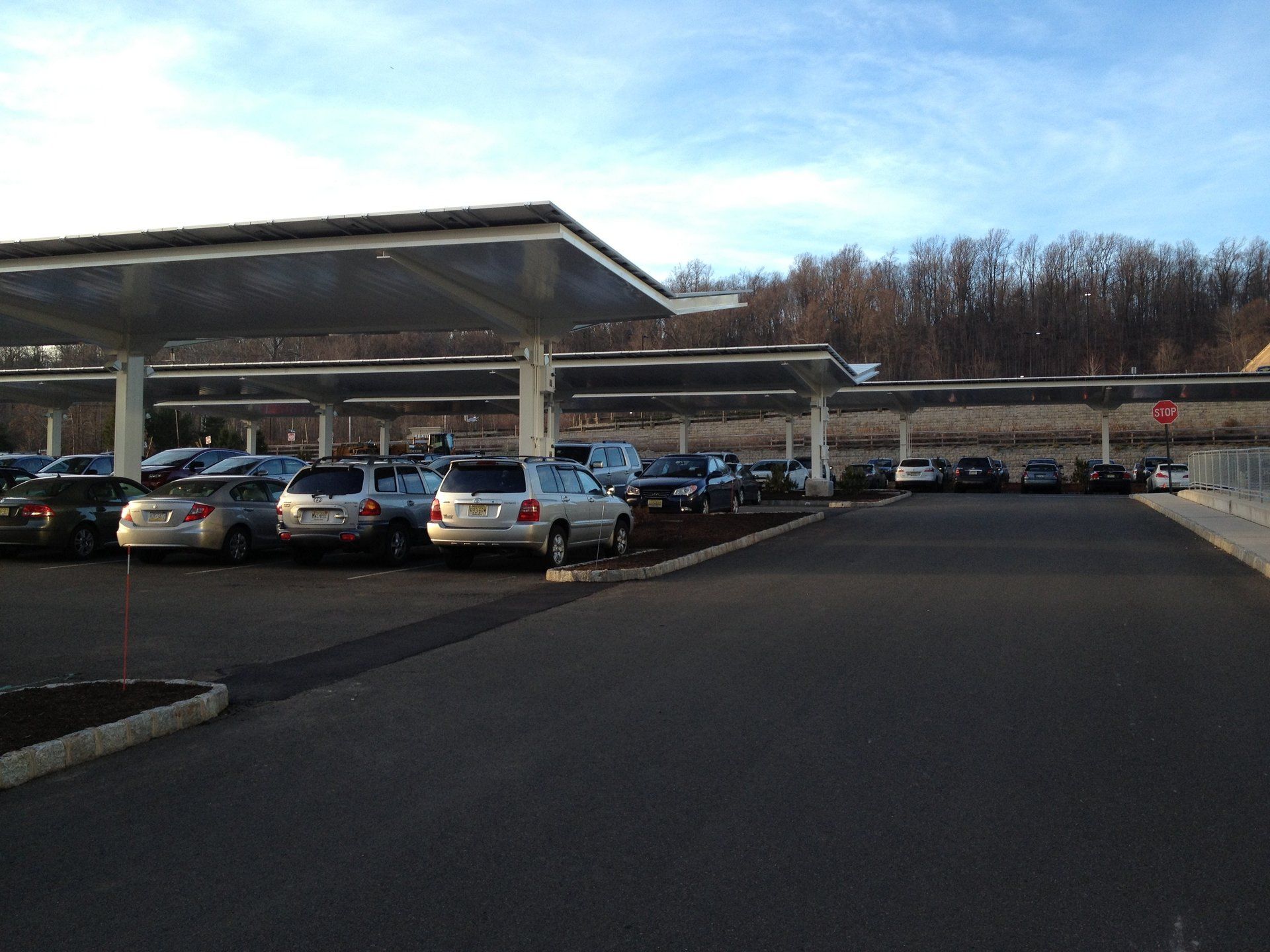 50 Connell Drive solar canopies in parking lot