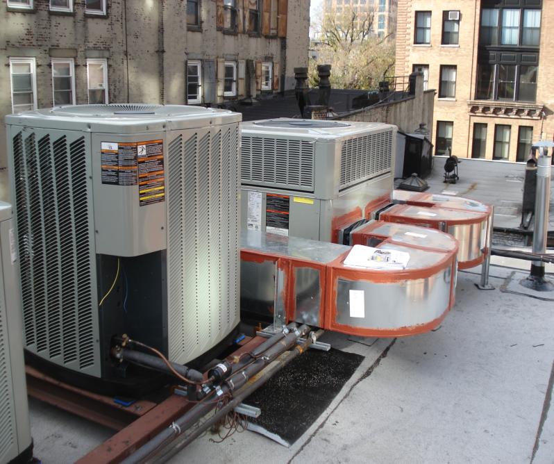 air handing units on residential building
