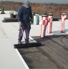 Worker on roof