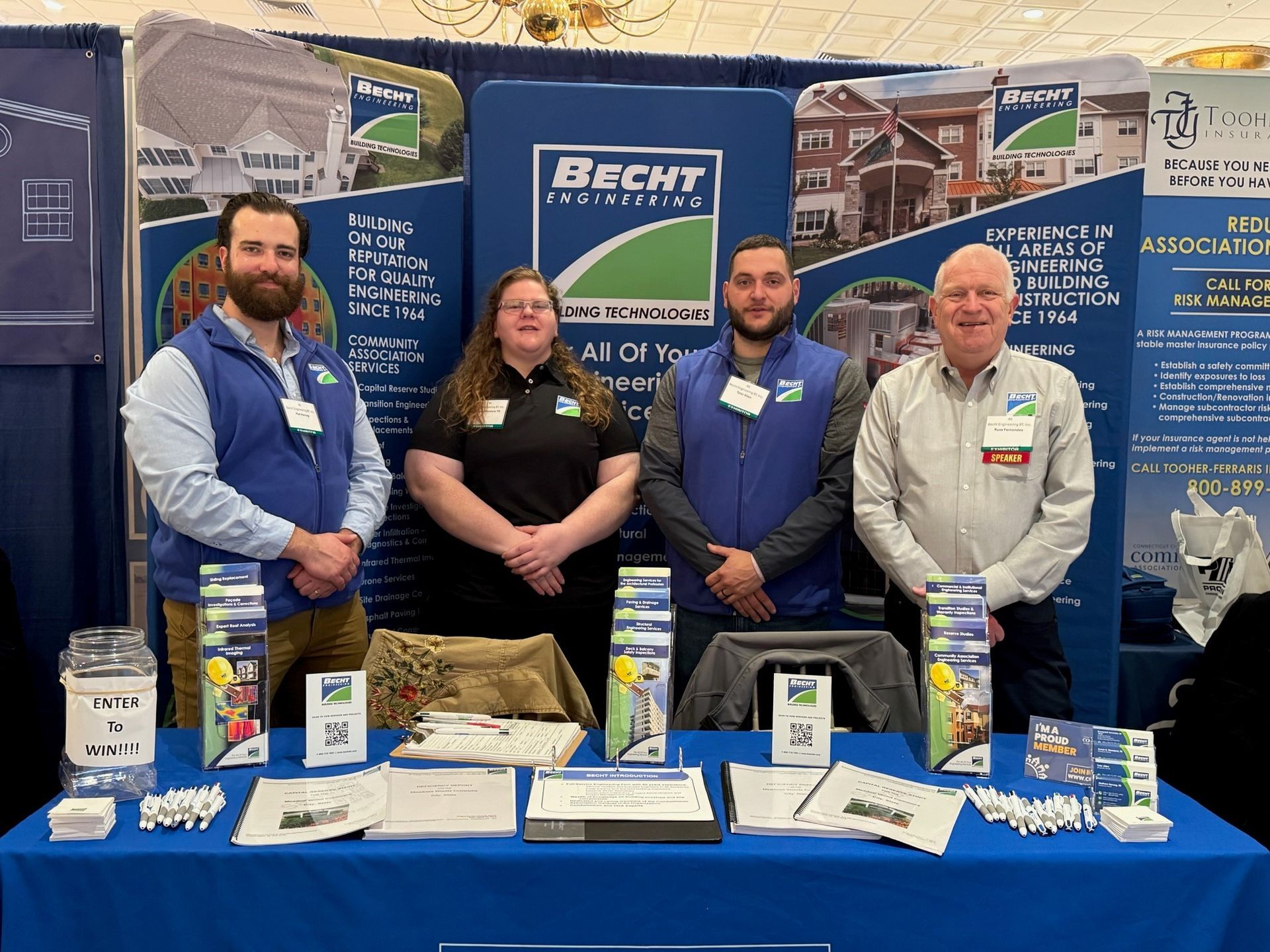 Becht staff at event table