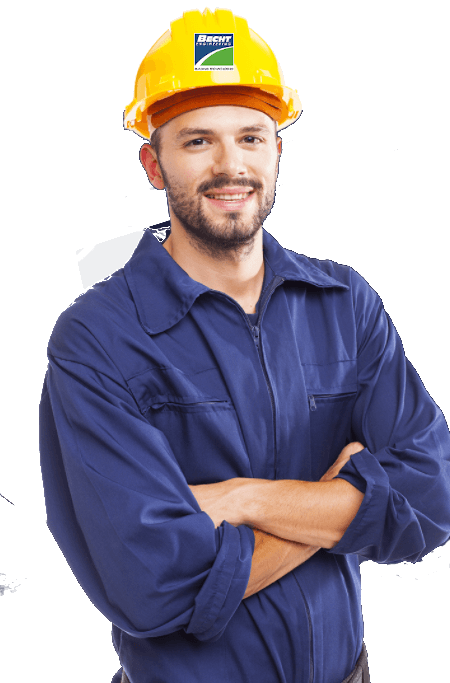 Worker in a construction hat