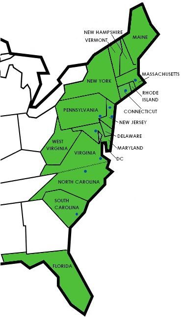 US Map with office locations