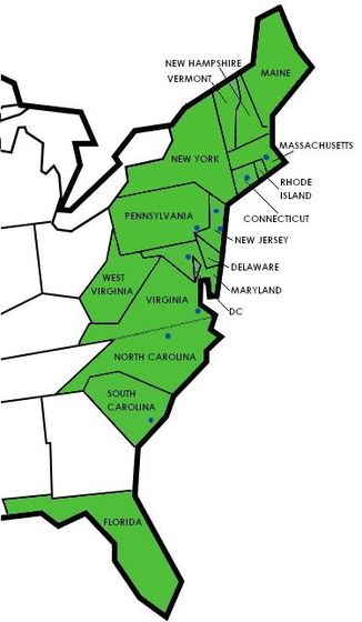 US Map with office locations