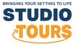 The logo for studio tours is blue and orange and says bringing your setting to life.