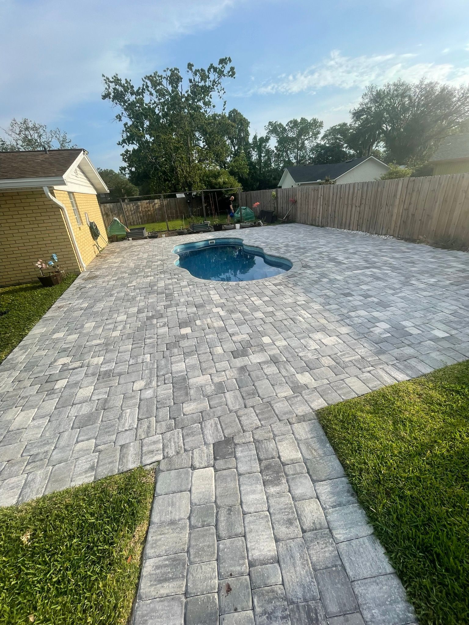 Before Gray Paver Seal — Jacksonville, FL — Express Soft and Pressure Wash