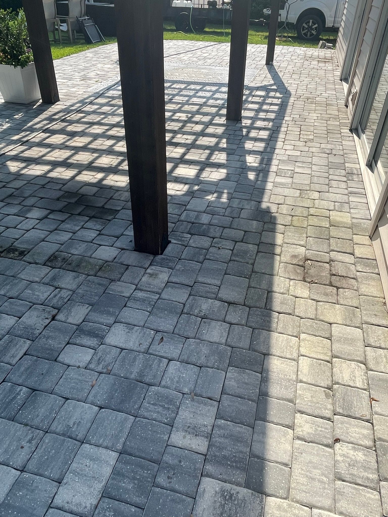 Before Patio Paver Seal — Jacksonville, FL — Express Soft and Pressure Wash