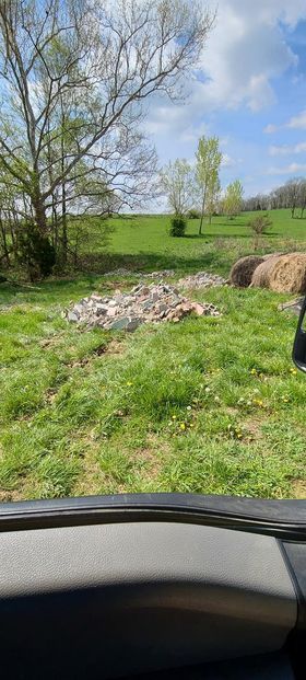 View of a field from the inside of a car - Campbellsburg, IN | Twisted Electric LLC 
