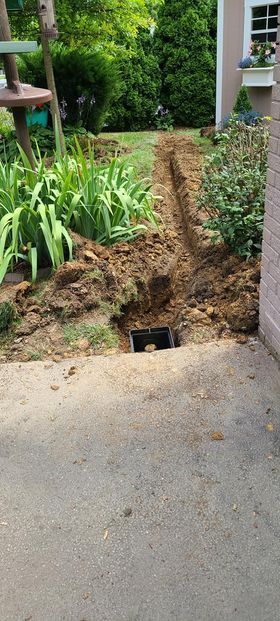 Drainage system inside square hole - Campbellsburg, IN | Twisted Electric LLC 