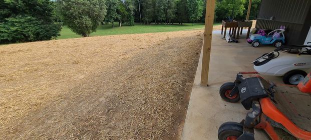 Lawn mower parked in a driveway next to a golf cart - Campbellsburg, IN | Twisted Electric LLC 
