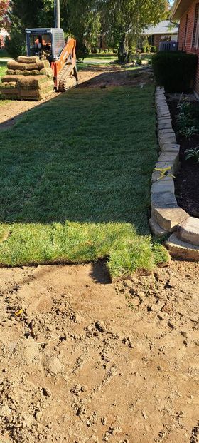 Grass lawn installation on yard - Campbellsburg, IN | Twisted Electric LLC 