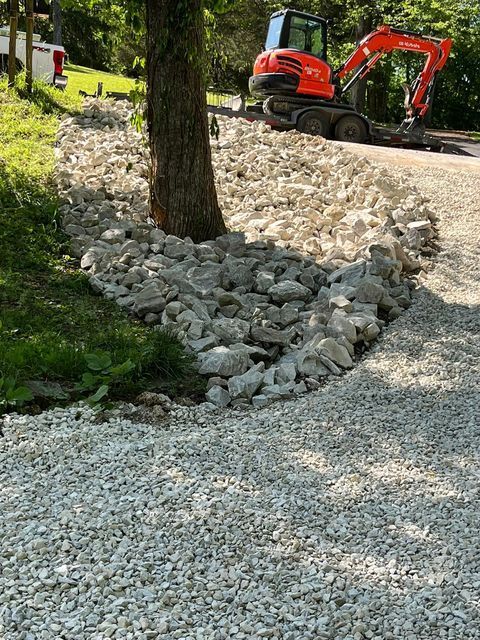 Tree with gravel surrounding it - Campbellsburg, IN | Twisted Electric LLC 