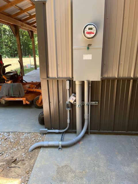 Meter installed on the side of a building - Campbellsburg, IN | Twisted Electric LLC 
