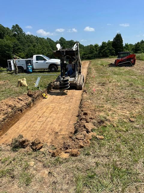 Bulldozer leaving a dirt trail - Campbellsburg, IN | Twisted Electric LLC 