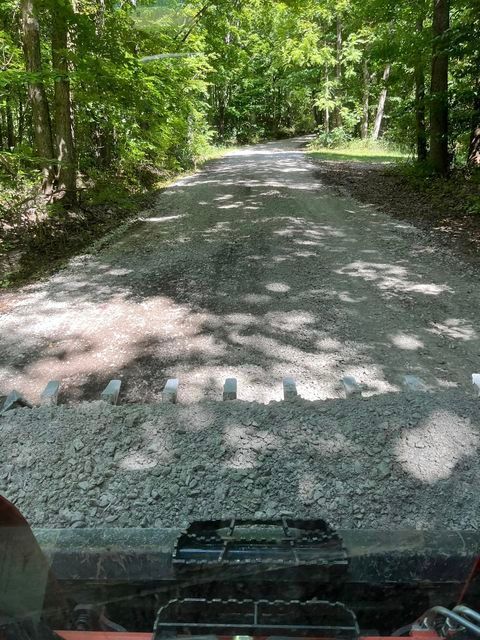 View inside tractor going through a grave road - Campbellsburg, IN | Twisted Electric LLC 