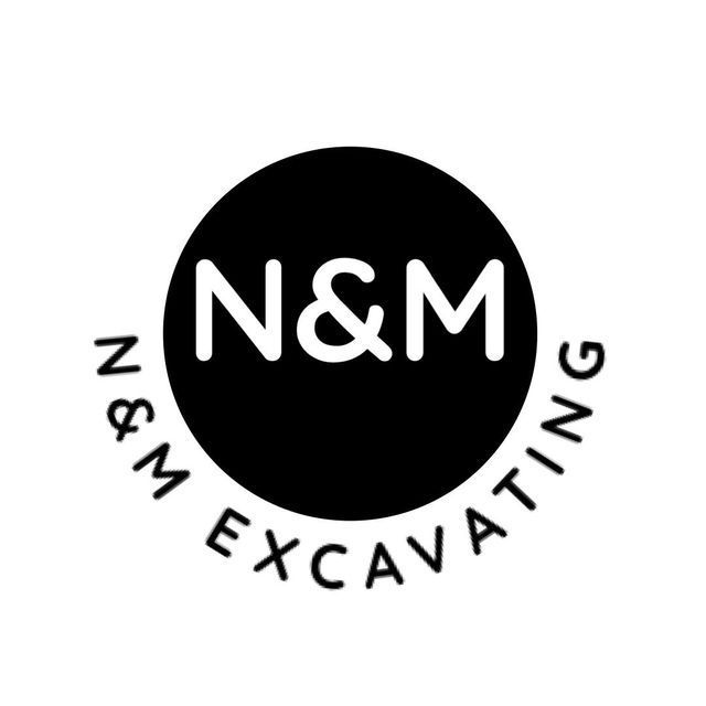 Black and white logo for n & m excavating - Campbellsburg, IN | Twisted Electric LLC 